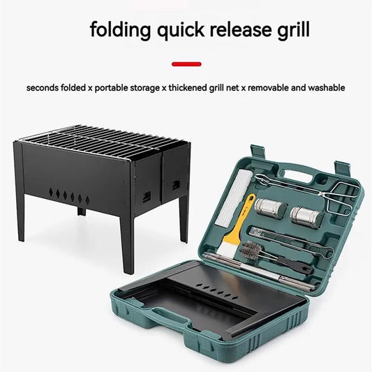 GrillMaster Pro Portable BBQ Set
